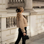 Vintage Cropped Double-Breasted Jacket