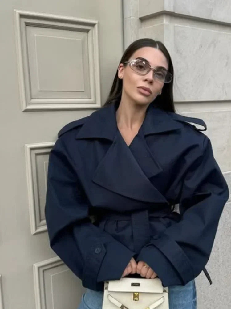 Women’s Belted Short Trench Coat