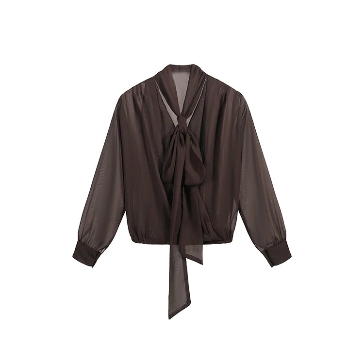 Vintage Bow Chiffon Blouse