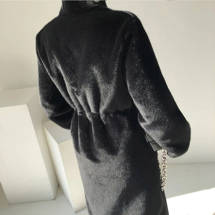 Vivienne Long Faux Mink Coat