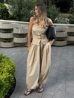 Cotton Wide Leg Pants
