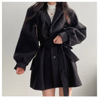 Isadora Lace-Up Wool Coat