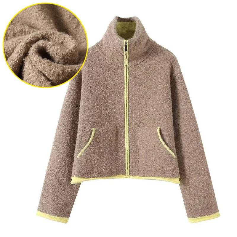 Contrast Knitted Cardigan