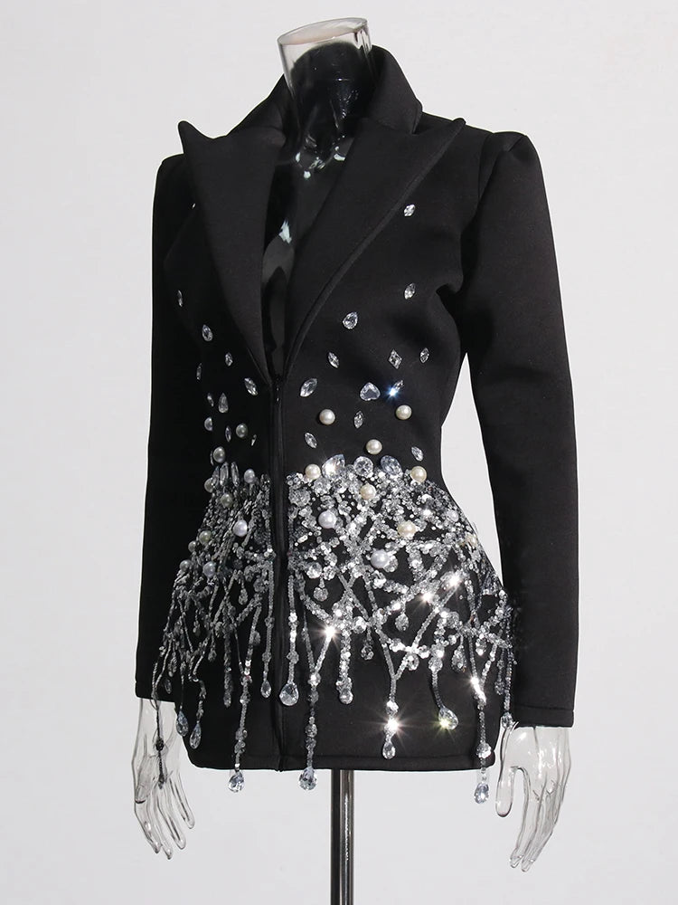 Spliced Diamonds Blazer Dress