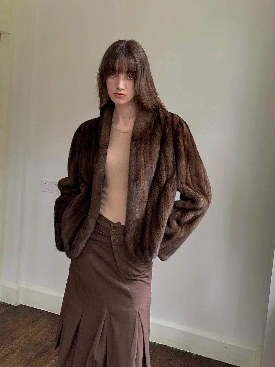 Clara Luxe Faux Mink Jacket