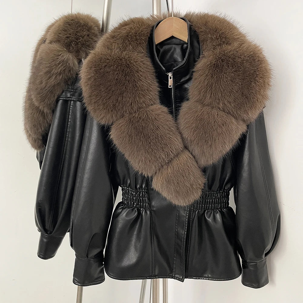 Agnes Faux Fur Leather Jacket
