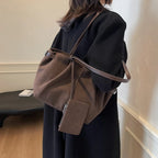 Maribel Suede Bucket Tote