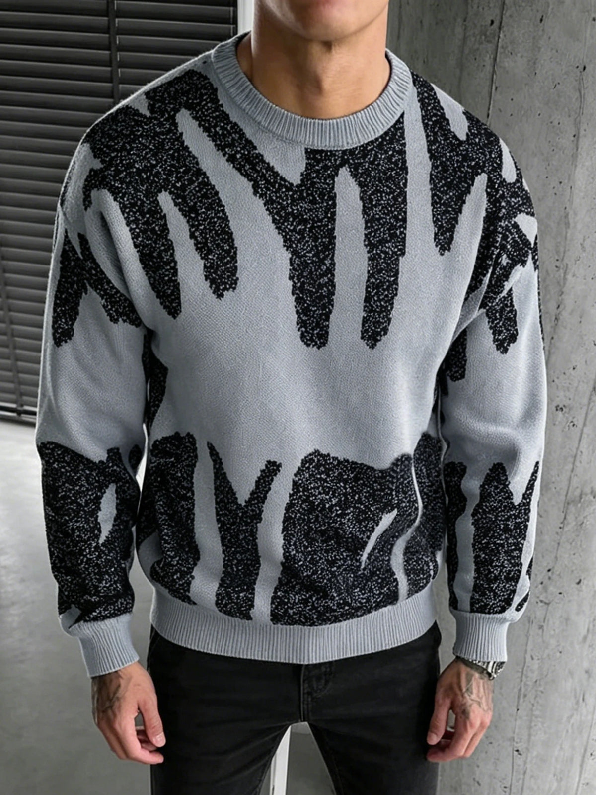 Milo Abstract Jacquard Knit Sweater
