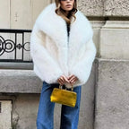 Ivory Luxe Fur Coat