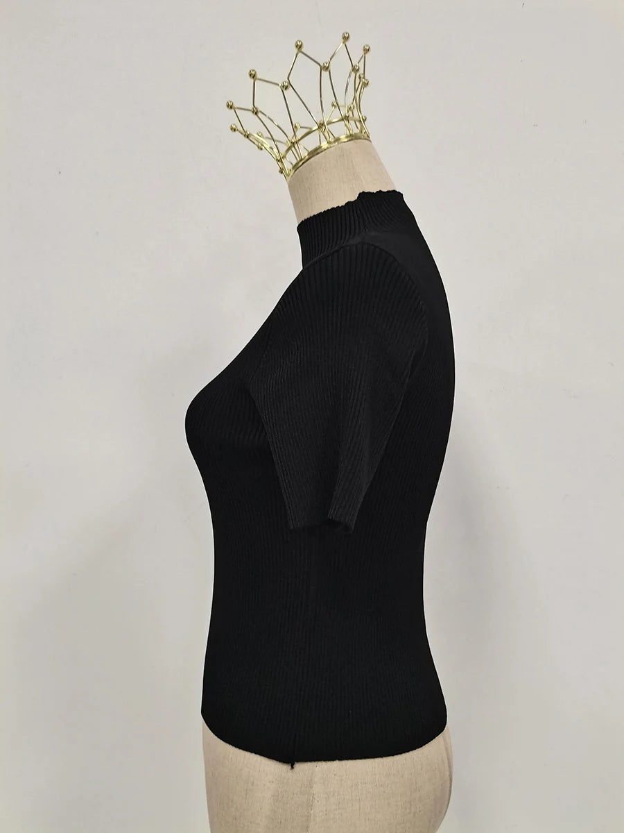Women’s Turtleneck Buckle T-Shirt