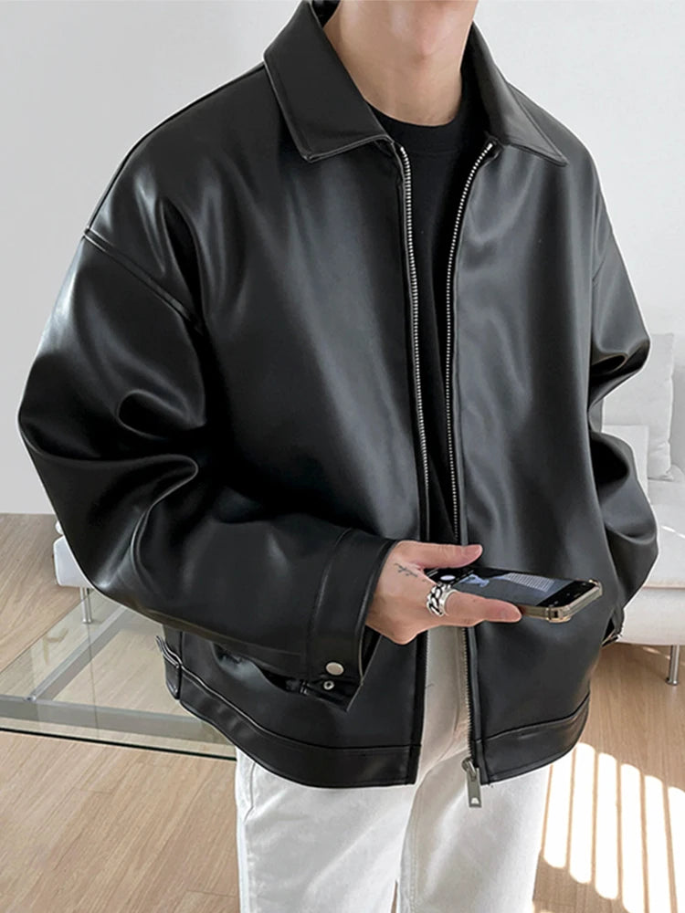 Mauro Black PU Leather Jacket