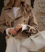 Vintage Cropped Double-Breasted Jacket