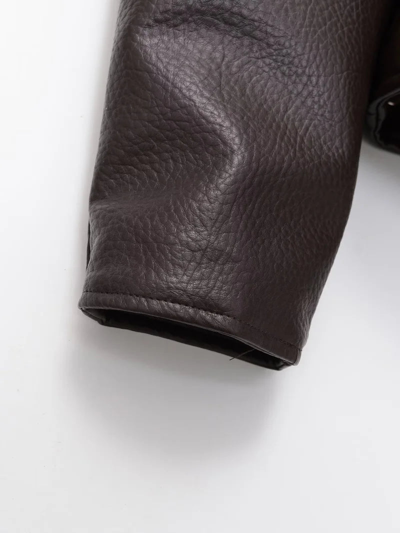 Valentina Belted PU Leather Jacket