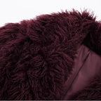 Amara Burgundy Faux Fur Cardigan