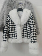 Montelle Tweed Fur Coat