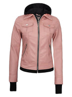 Raven Hooded Moto Jacket