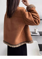 Women’s Cropped Faux Fur Jacket