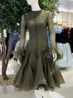 Women’s High Waist Ruffle Dress