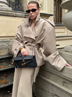 Women’s Belted Short Trench Coat