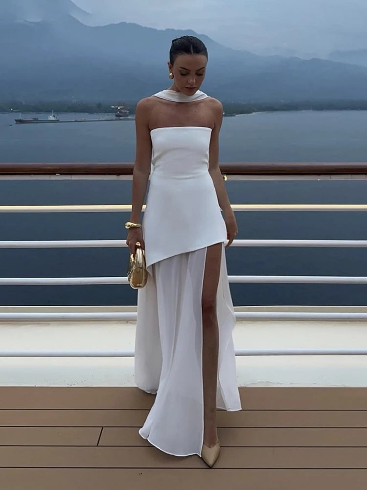 Women’s Strapless Corset Maxi Dress
