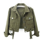 Women’s Army Green Denim Jacket