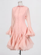 Women’s High Waist Ruffle Dress