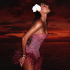 Amalia Glitter Halter Dress