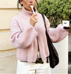 Rosalie Striped Zip-Up Cardigan