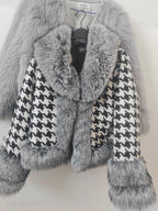 Montelle Tweed Fur Coat
