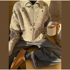Women’s Jacquard Zip Cardigan