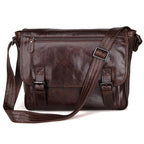 Leon Leather Messenger Bag