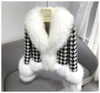 Montelle Tweed Fur Coat