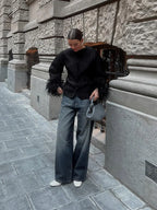 Alba Feather Cuffs Coat