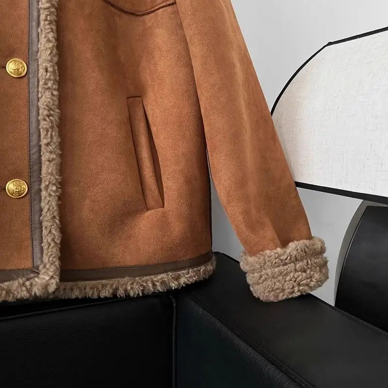 Women’s Cropped Faux Fur Jacket