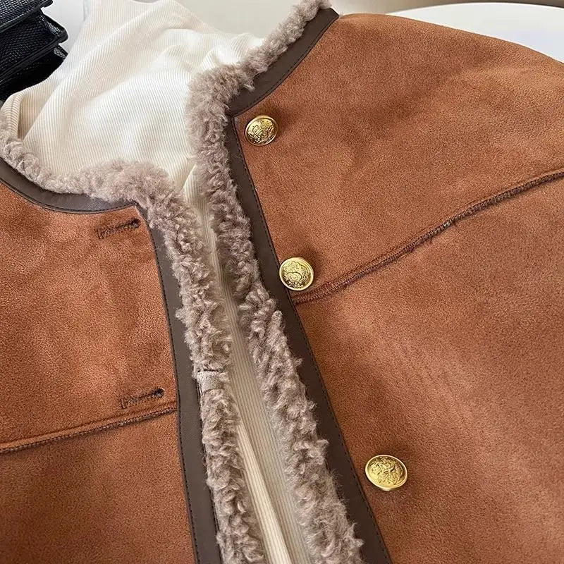 Women’s Cropped Faux Fur Jacket