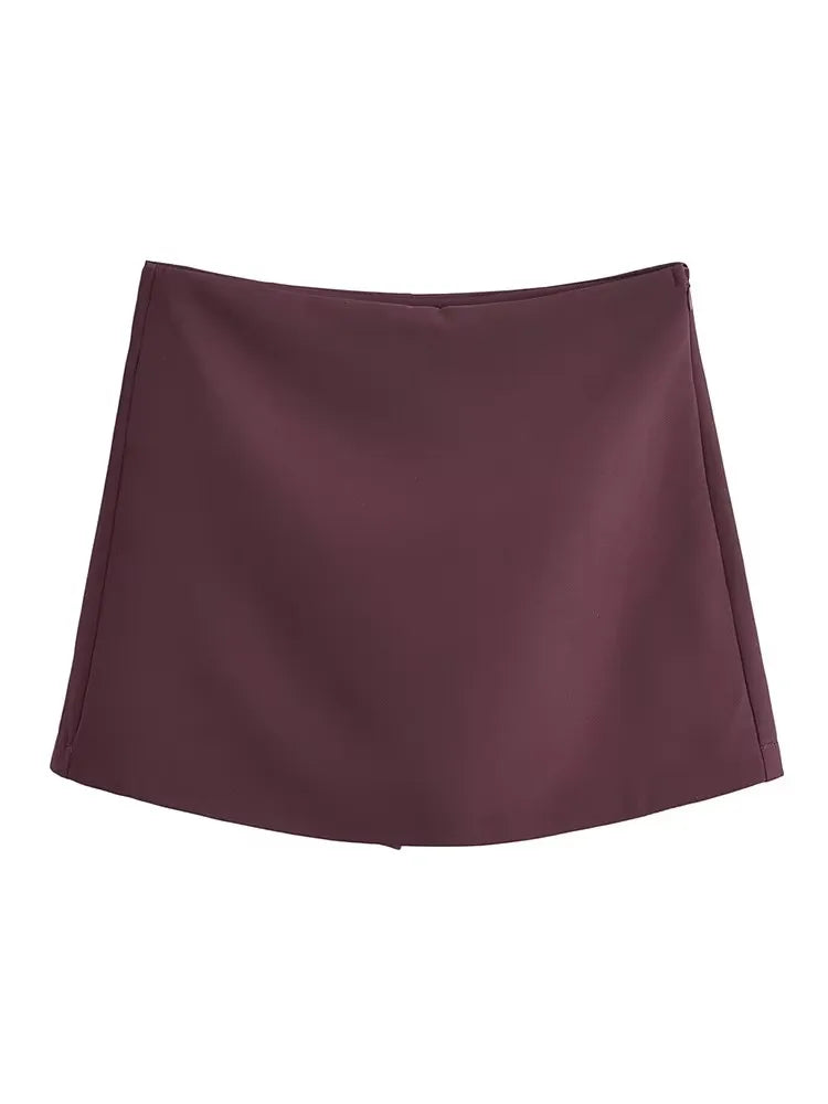 High Waist Spring Skort