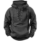 Maddox Vintage Lace-Up Hoodie
