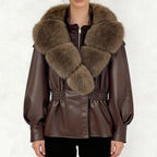 Agnes Faux Fur Leather Jacket