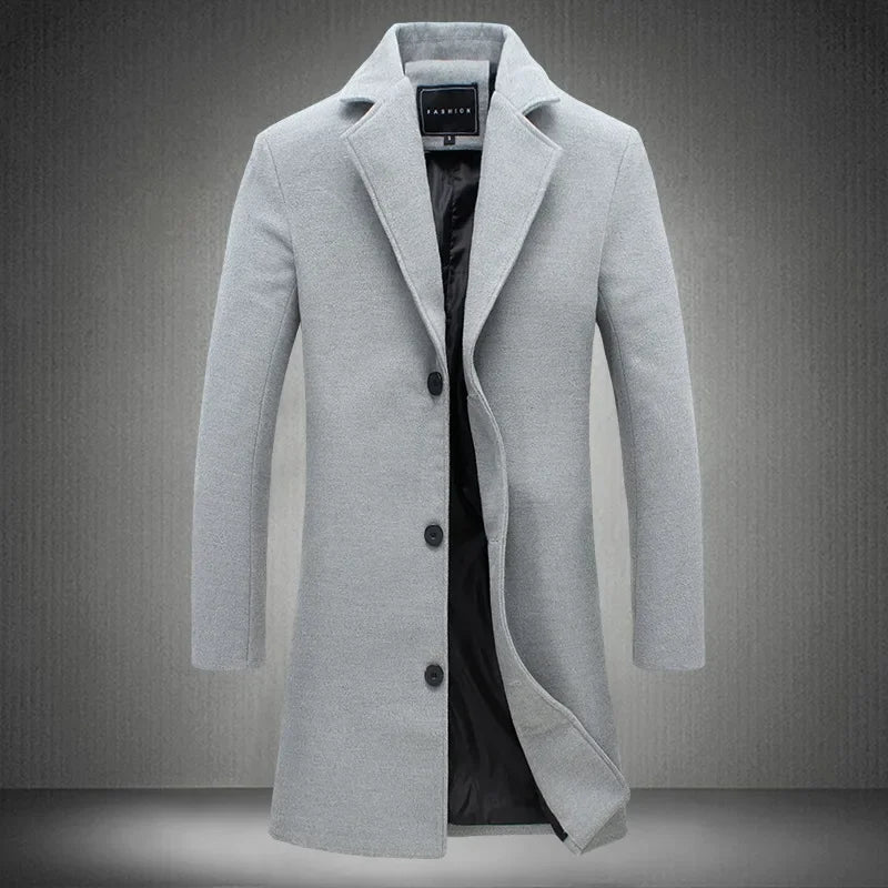 Adrian Long Wool Blend Coat