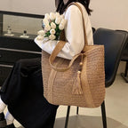 Elegant Straw Woven Handbag