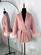 Aureline Fox Fur Wool Coat