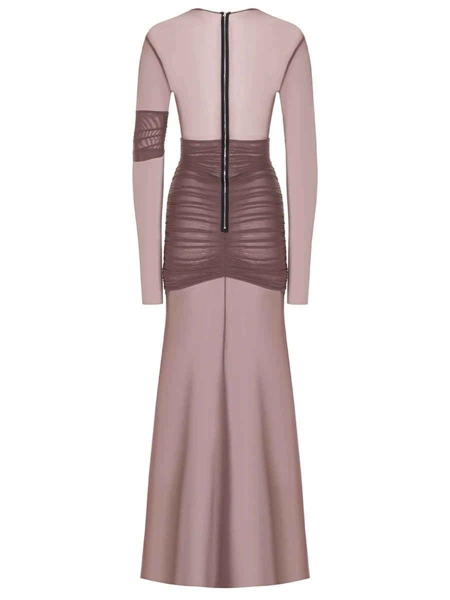 Elegant Sheer Mesh Party Dress