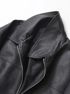 Retro Moto Faux Leather Jacket