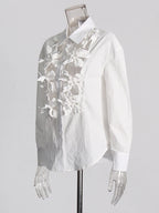 Hollow Flower Long Sleeves Top