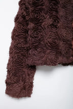 Textured O-Neck Jacket