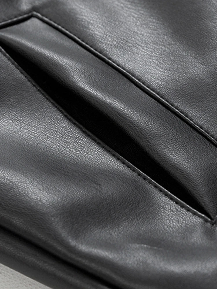 Mauro Black PU Leather Jacket