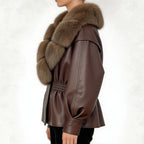Agnes Faux Fur Leather Jacket