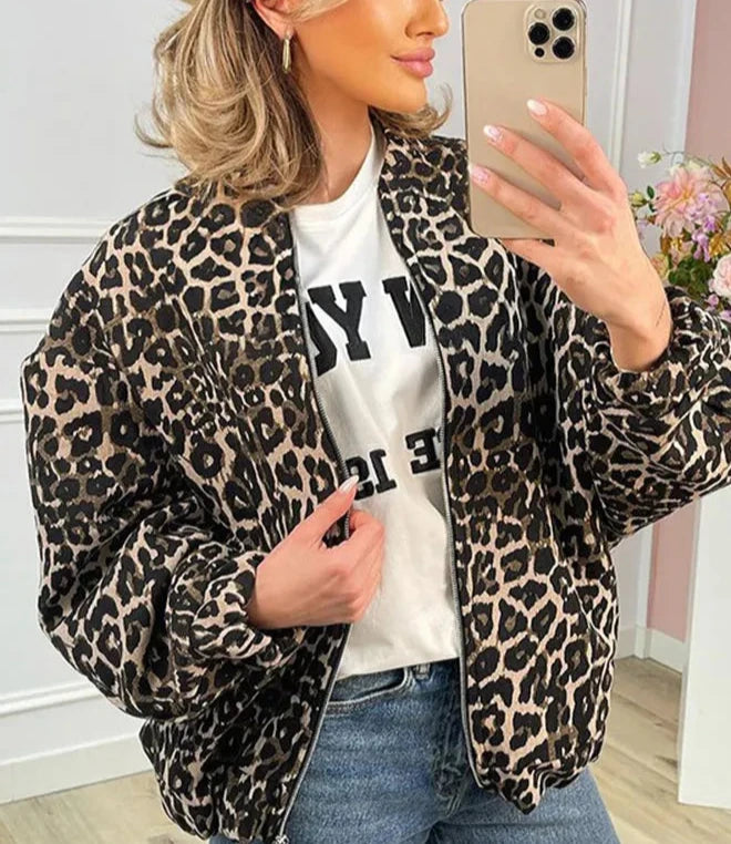 Manuel Leopard Retro Jacket