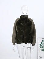 Faux Fur Paneled Jacket