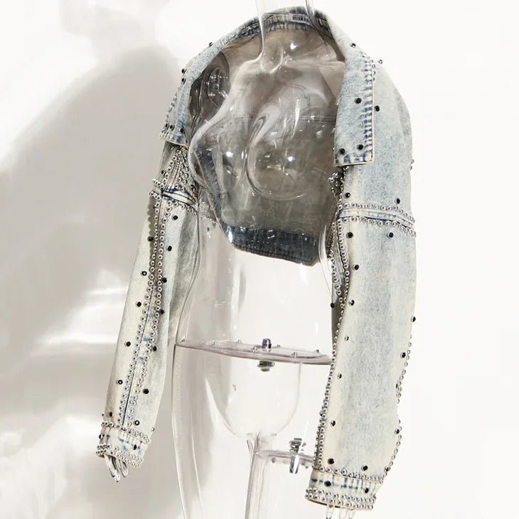 Korean Style Cropped Denim Jacket